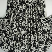 원단대장 프린트 폴리스판 자가드 니트 스판 패턴 꽃무늬 의류용 검은 동그라미패턴, 블랙&화이트