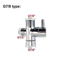 스테인레스 스틸 G7/8 "G1/2" G3/4 "다이버터 밸브 3 방향 물 분리기 화장실 샤워 헤드 티, 02 G7 8