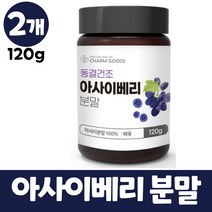 아사이베리분말 동결건조 아사이베리 차 가루 파우더 100%, 2개, 120g