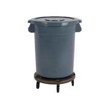 매트그레이 대형 원형통 플라스틱 음식물 쓰레기통 60L 업소용 수거통 잔반통 파란통, 뚜껑미포함, 돌리포함