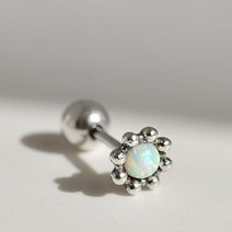 반지소 실버925 꽃 오팔 원석 은 피어싱 귀걸이