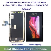 GX-OLED LCD 디스플레이 터치 스크린 디지타이저 어셈블리 교체 부품 아이폰 X XS 맥스 11 프로 12 미니, CHINA, 12 Pro Max OLED