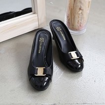 홍당무 셜리번 금장 뮬 슬리퍼 1color 7cm