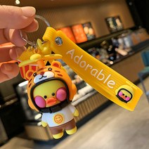 인플루언서 헬멧 오리 키홀더 가방고리