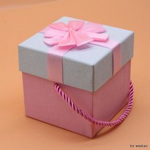(도매콜) ABM 꽃리본선물상자 핑크(10x10), 상세페이지 참조