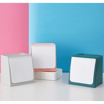 다용도 미니 벽걸이 휴지통 면봉 욕실 화장대 부착식, 블루CM000386
