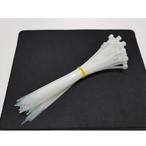 W24343D 전선 컴퓨터정리 케타 정리 배선 270mm 케이블정리 100개 정리기구 케이블 타이 백색 선정리