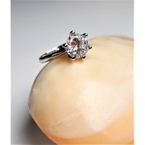 92.5실버 2캐럿 솔리테어링 은반지