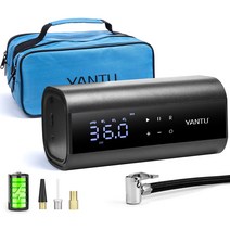 YANTU 전동 공기 넣어 에어컨 프레서 자전거 전동 에어 펌프 최대 압력 150PSI 자동 정지 자동차 타이어 에어 펌프 자전거 공기 넣어 USB 충전식 4종류의 노즐 동봉 수납봉투 첨부 일본어 취급 설명서 첨부(블랙)