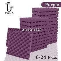 방음 패드 벽지 어쿠스틱 폼 내화 계란 스튜디오 가정용 흡음 개, 20.Purple - Medium Density-12