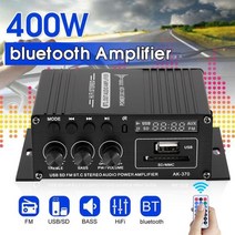 앰프 ak35 800w 홈 디지털 오디오 110-240v 베이스 오디오 전원 블루투스 hifi fm usb 자동 음악 서브우퍼 스피커, ak370, 미국 플러그