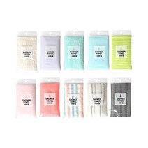 [국산] 에브리 부들 까슬 버블 샤워타올 10개, 혼합, 1세트