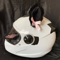 2 개쌍 크리 에이 티브 귀여운 오토바이 헬멧 봉제 고양이 귀 벨 모토 크로스 헬멧 장식 스티커 액세서리 cosplayer 스타일링, 두 개의 검은 귀