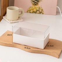 슈톨렌 포장 상자 롤 케이크 파운드 투명 박스, 10개, 화이트 상자