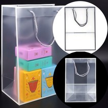 비닐쇼핑백 반투명 사각 가방 선물 상품 포장 PP 백, 화이트