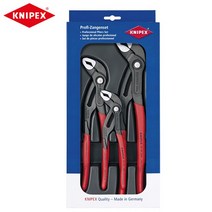 워터펌프 플라이어 조인트플라이어 KNIPEX-00 20 0 V02 코브라 플라이어 세트 하이테크 워터 펌프 플라이어, 01 00 20 0 V02