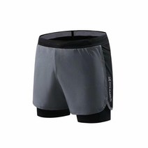 마라톤복 남성 여성 5월 달리기 러닝 마라톤대회 복장 남성용 운동 러닝 반바지 2 in 1 경량 마라톤 퀵 드, 03 GRAY_02 M