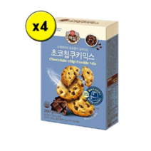 찐알짜 백설 초코칩쿠키믹스 290g X 4개, 1