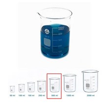 과학실 과학실헙 액체가열용 유이비이커 500ml 눈금 연구용 증류용 용량 중학교