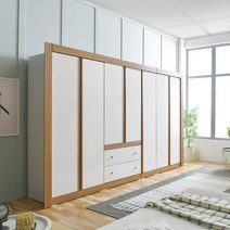 U104 엘 8자옷장 투서랍, 아카시아화이트