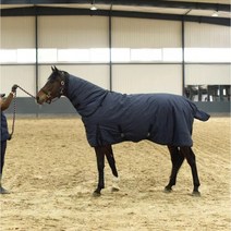 말 방한복 보온 겨울 패딩 덮개 마의 코트 승마 체온유지 경주마 겨울옷, 네이비블루 145cm 등 길이