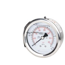 유면계 오일 게이지 유온계 수위계 축 방향 충격 방지 압력 게이지 YN60Z M14 * 1.5 60mm 내충격 오일 유압 에어 수압 진공, -0.1--0.15Mpa, 17 -0.1--0.15Mpa