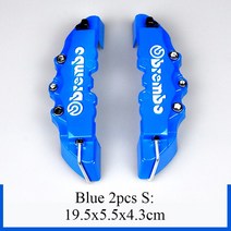 캘리퍼커버 2Pcs SML ABS 자동차 3D 디스크 브레이크 캘리퍼 커버 FIAT Palio paliofrequ 주말 Siena Perla, 14 2Pcs S Size Blue