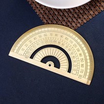 각도기 디지털각도기 수평계 0-180 도 금속 황동 구리 각도기 사무실 학교 측정 드로잉 도구 수학 지리 예, 한개옵션0