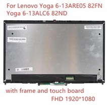 패널교체 lcd 디스플레이 터치 스크린 디지타이저 유리 어셈블리 lenovo Yoga 6 13alc6 82nd Yoga 6 13are05 82fn Yoga 6i 13 fhd, 13, 프레임으로