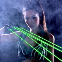 클럽 공연 LED 야광 장갑 댄스 댄서 무대 콘서트 소품, 오른손 조명 1개(빔 80개)