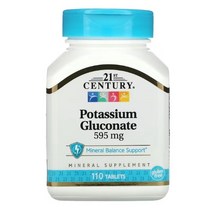 21st Century Potassium Gluconate 미국 21세기 센트리 포타슘 글루콘산 595mg 110타블렛 3팩