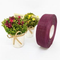 포장 리본 끈 제이제이리본 무지오간디D 15mm 25mm 40mm 28컬러 ( 길이 45M ) 공단리본, OD25