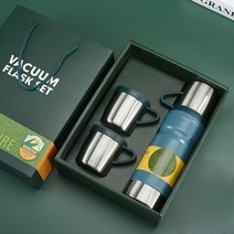 JINUS 작은보온병 휴대용 미니 마호병 680ML 진공 선물 보온병 커피 텀블러 용 음료 스테인레스 스틸 병 절연 스탠리, [01] 680ml, [07] blue gift set