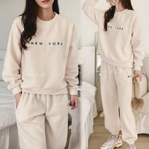 8746 (국내산) SET 기모 여성 긴바지 세트 MTM 맨투맨 티 바람막이 조거 팬츠 봄 가을 겨울 홈웨어 운동복