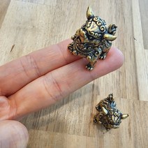 청동 구리 풍수소품 액막이 미니 해태상 한쌍 사자상 해치 화재예방, 상세페이지 참조