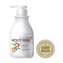 홀츠베베 베이비 아기 유아 거품 목욕 버블 바스 500ml 샴푸 샤워 올인원 + 밤 크림 30ml 아기침독 기저귀 보습 진정 피부보호, 1개