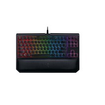 레이저 블랙위도우 TE Chroma v2 TKL 텐키리스 기계식 게이밍 키보드 주황색 키 스위치 촉각 무음 Chroma RGB 조명, Keyboard, Green Switches - Tactile Cli