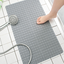 미끄럼방지 논슬립 욕실 매트 실리콘 화장실 바닥 패드 물빠짐 발판 목욕탕 깔개 깔판, No.01실리콘논슬립안전매트그레이
