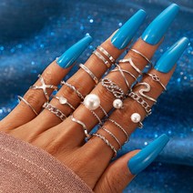 여성을 위한 뱀 반지 세트 anillos 보석 bague femme 여자를 조정 가능한 펑크 액세서리 패션 schmuck 주얼리