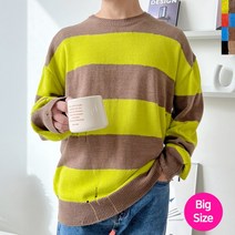 스포츠용품(기타브랜드) OTT 1033 남자빅사이즈빈티지배색니트