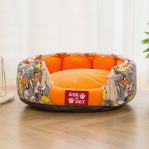 강아지 드라이룸 개를위한 Thicken Dog Kennel 애완 동물 침대 대형 고양이 집 개 강아지 제품 쿠션 매트 L, 02 orange_02 60cm
