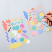 STNY_리무버블 스티커 데코 소품꾸미기 유포지 폼 다이어 팬시 디자인, this☆6.핑크마블링러브