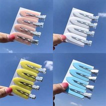 서핑보드 헤어핀 메이크업용 앞머리핀 헤어클립 잔머리 사이드핀 1세트(4PCS), 블루(4P)