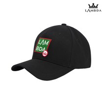 람다골프 골프캡 5각 자수패치 야구모자 골프모자, 골프캡 5각/블랙