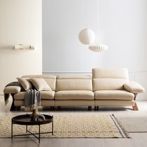 룽고 전체가죽 4인용소파 클라우드, 없음