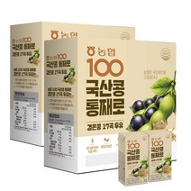 농협 100 국산콩 통째로 검은콩 17곡 두유 190ml 32팩, 32개