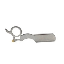 Lemonfeld-남성용 스테인레스 스틸 스트레이트 이발사 에지 안전 면도기 수염 칼 제모 도구, 01 Silver Razor Knife