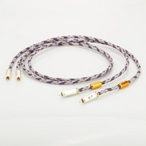 하이파이 오디오 RCA 인터 케이블 1pair OCC 6N 금도금 커넥터 (1m~3m), 2m
