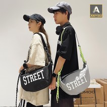 FANY 호보백 힙색 크로스백 남녀 캐주얼 레터링 숄더백