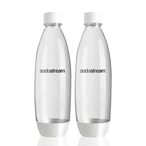 Sodastream 1l 탄산 음료 - SodaStream의 Fit to Source/Genesis 디럭스 메이커(트윈 팩)(흰색) -22877, 하얀색